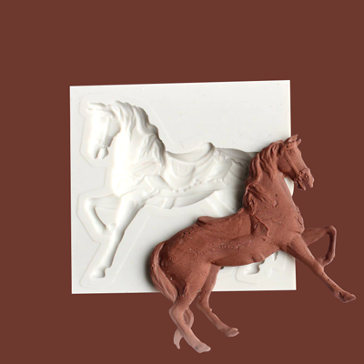 A horse made from mold making silicone rubber